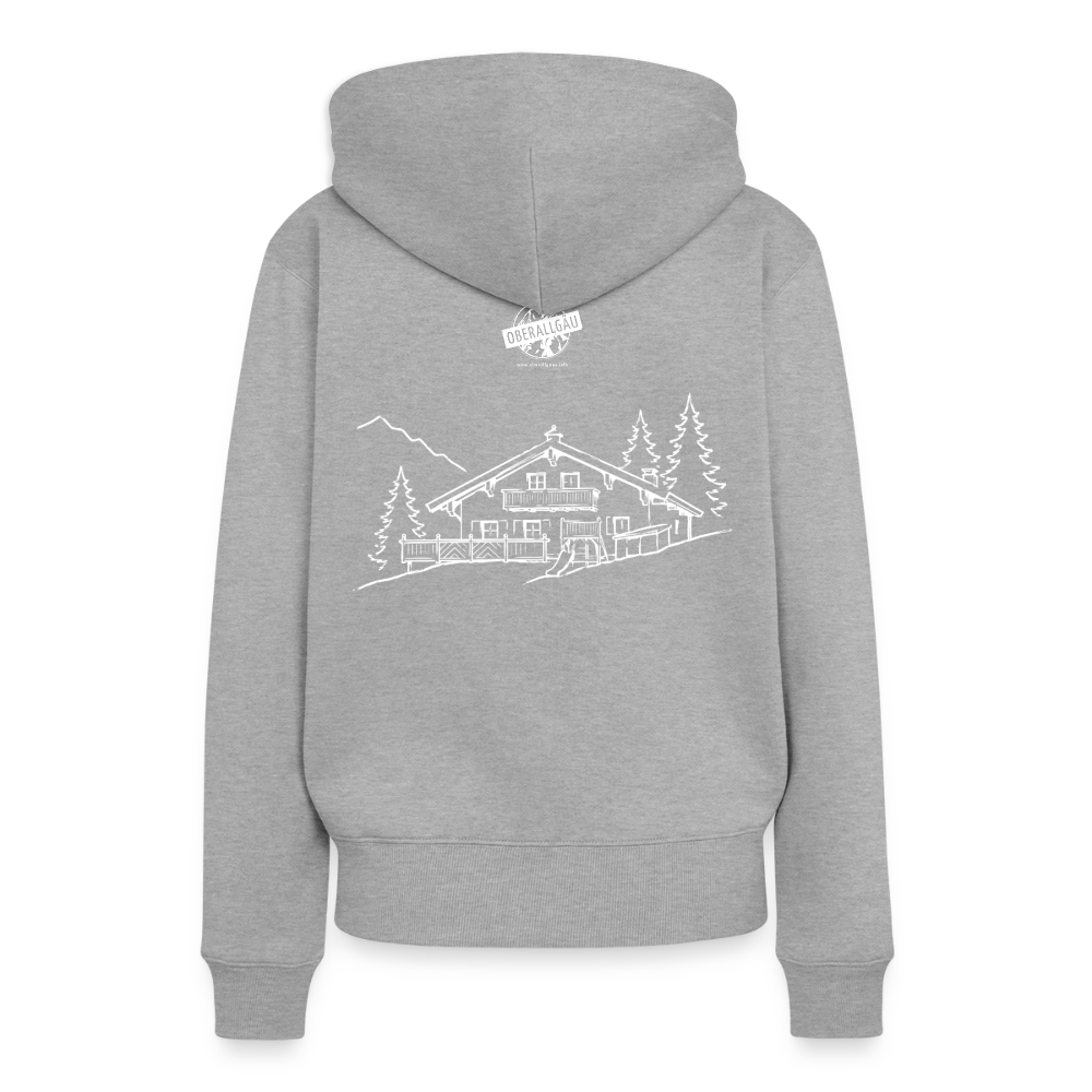 Frauen Premium Hoodie | Untere Ochsenalpe - Grau meliert