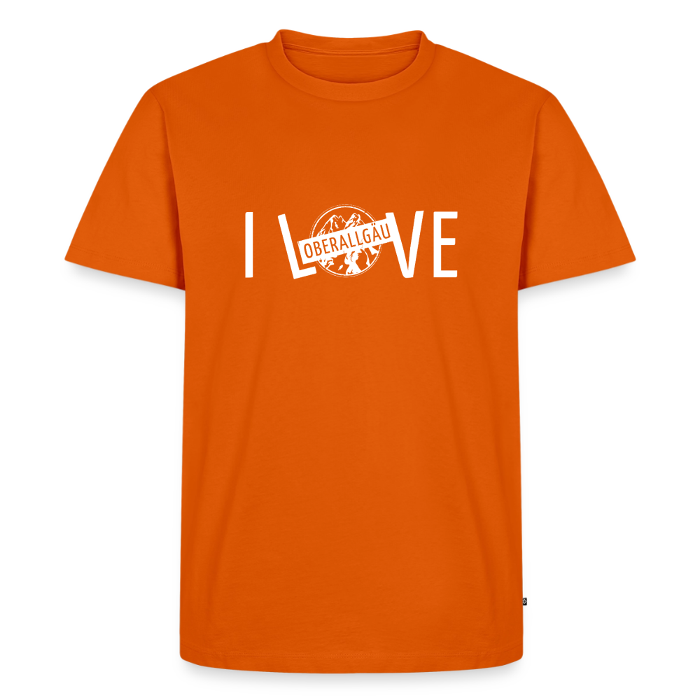 Männer Premium T-Shirt | I LOVE - Orange 
