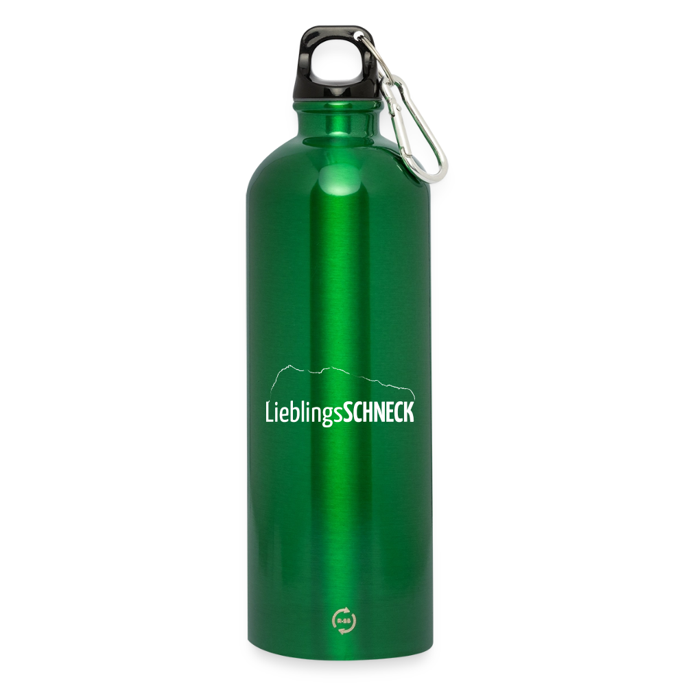 Trinkflasche mit Karabiner 750 ml | LieblingsSCHNECK - Kelly Green