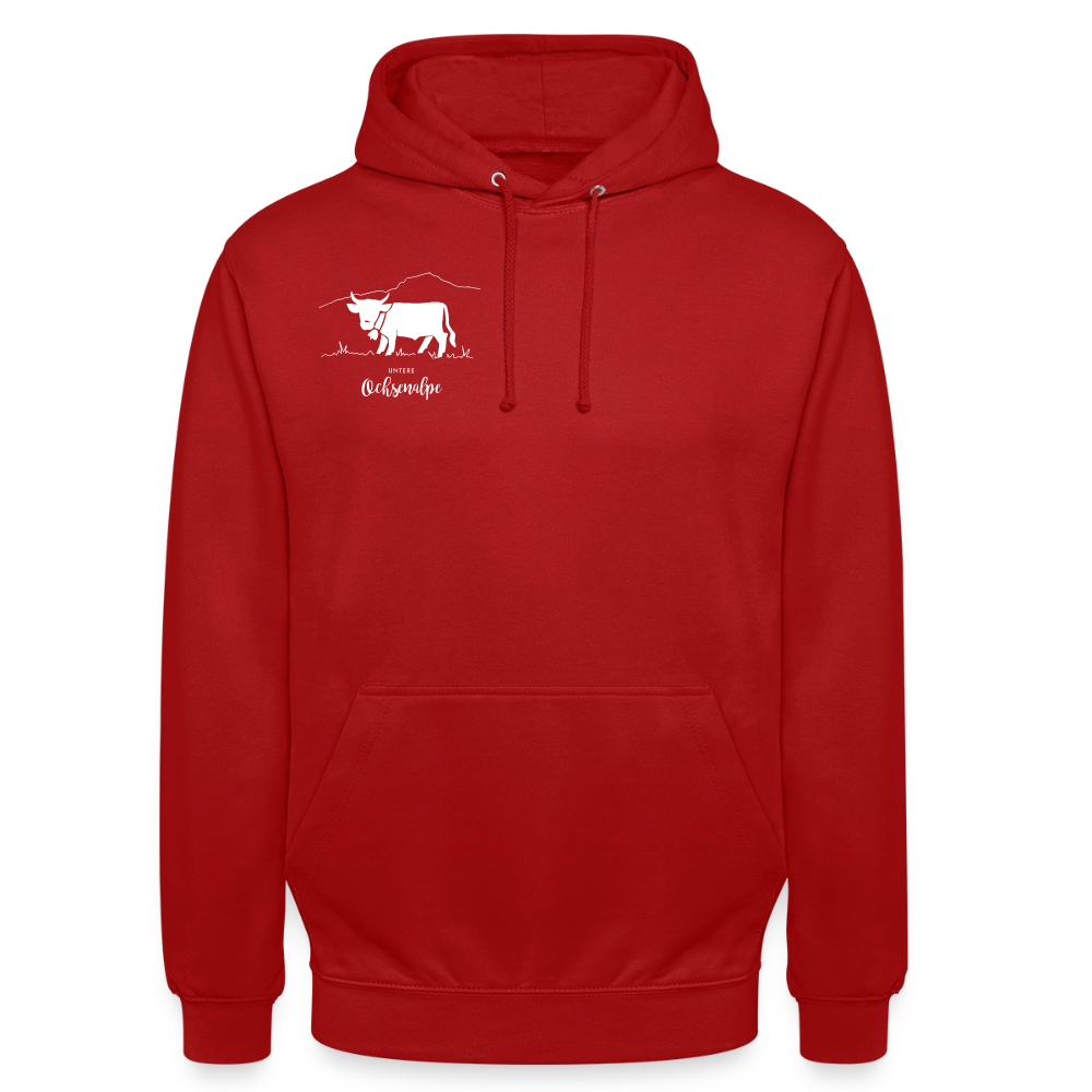 Unisex Hoodie | Untere Ochsenalpe - Rot