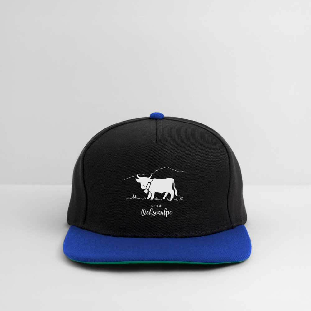Snapback Cap | Untere Ochsenalpe - Schwarz/Königsblau