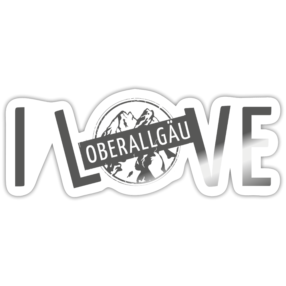 Sticker Größe S (10 x 10 cm) | I LOVE - Weiß glänzend