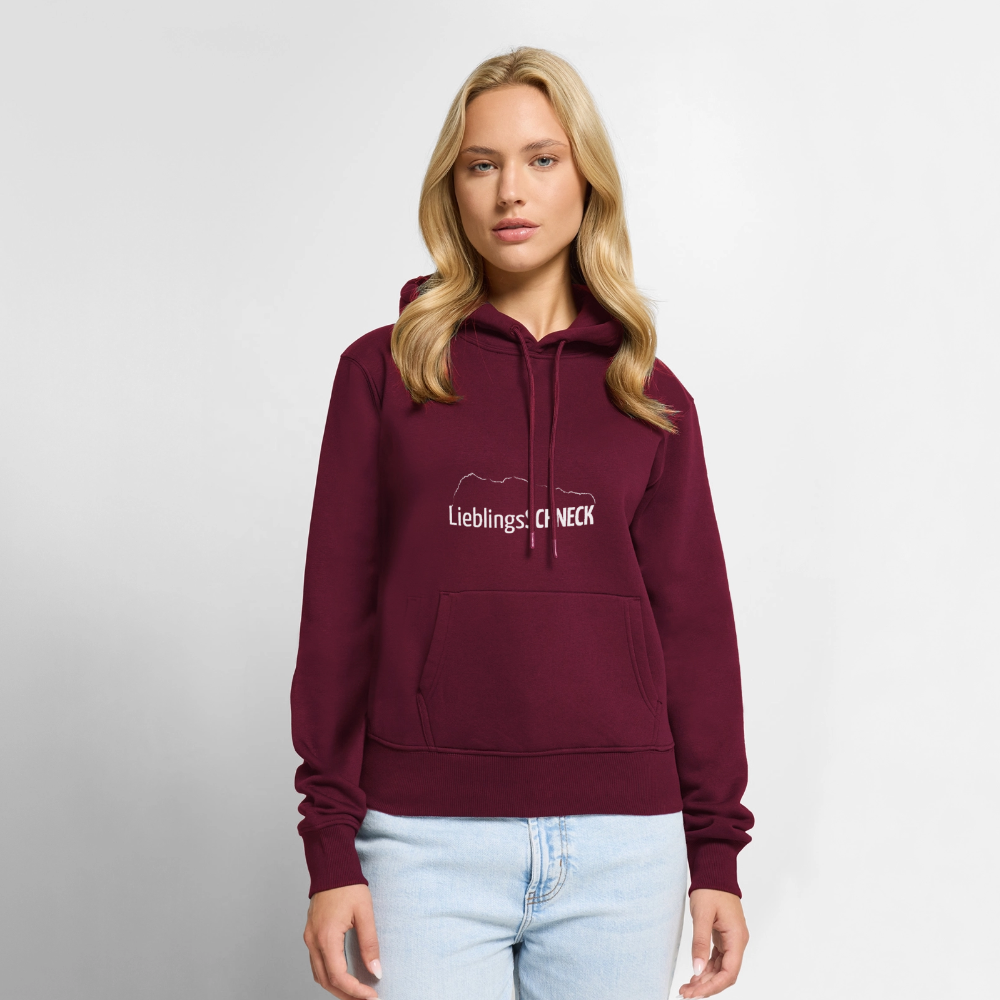 Frauen Premium Hoodie | LieblingsSCHNECK - Burgunderrot
