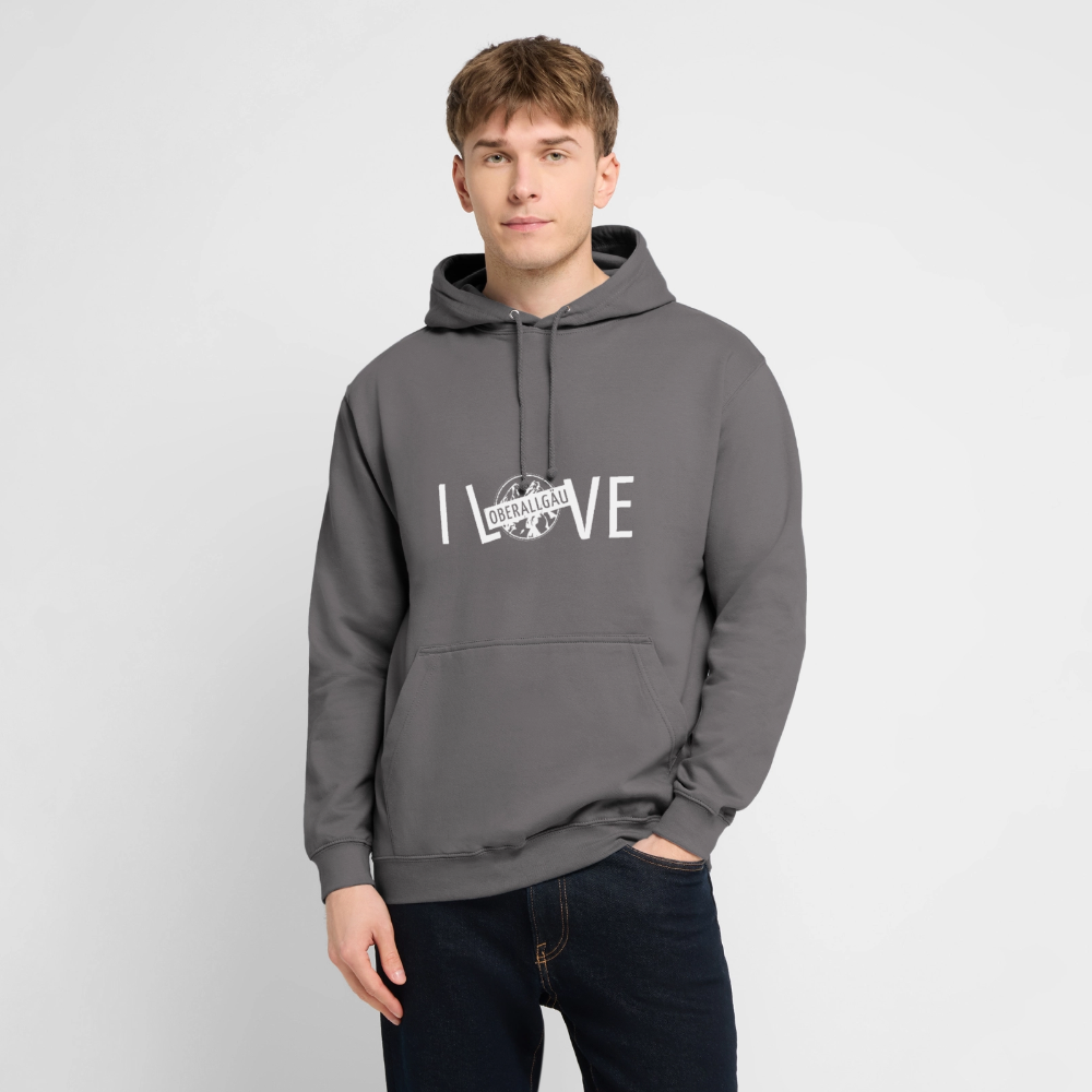 Unisex Hoodie | I LOVE - Mittelgrau