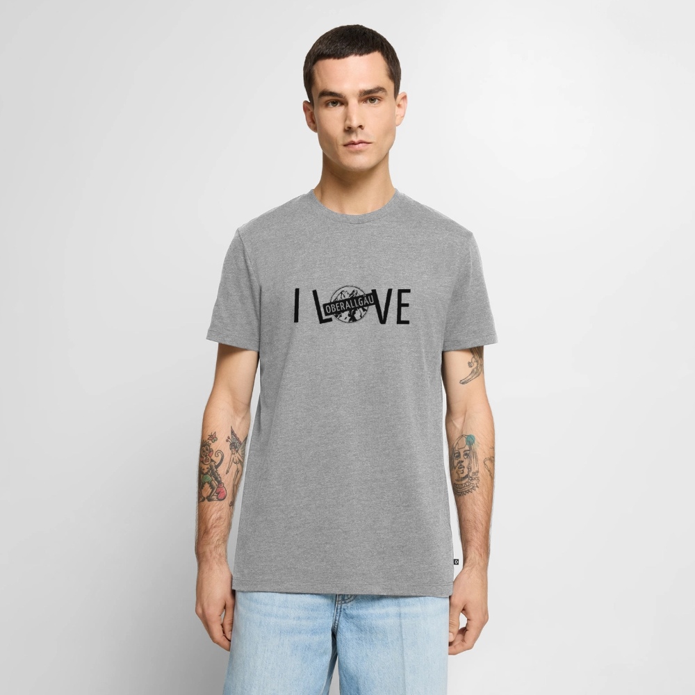 Männer Premium T-Shirt | I LOVE - Grau meliert