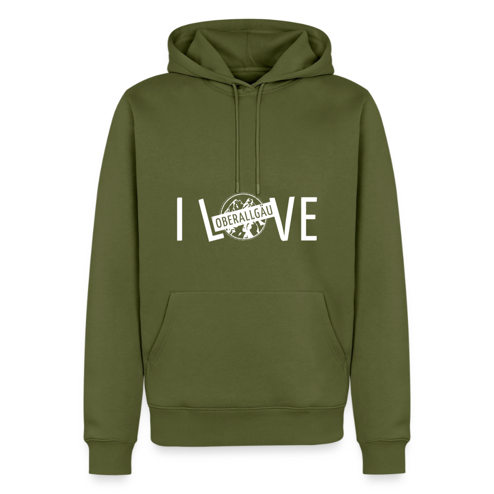 Männer Premium Hoodie | I LOVE - Khaki