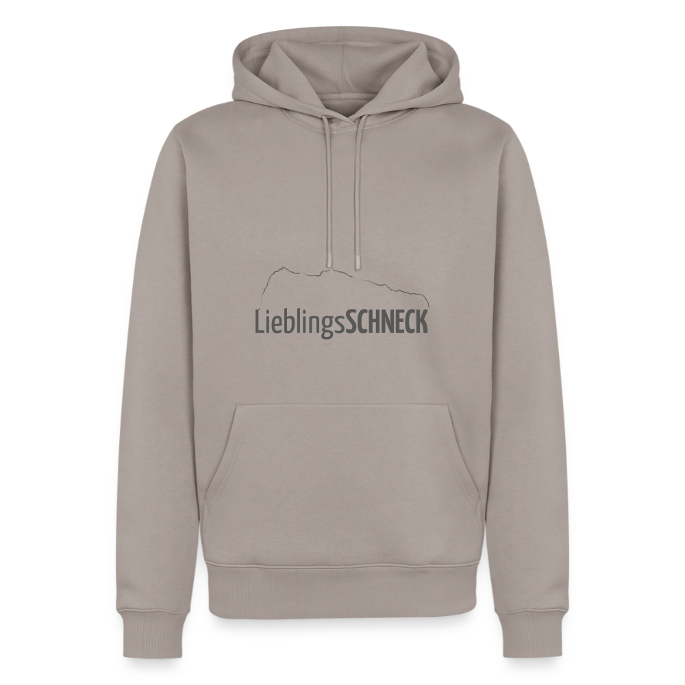 Männer Premium Hoodie | LieblingsSCHNECK - Taupe