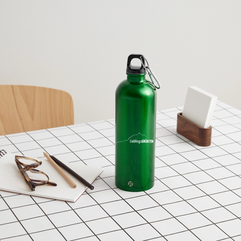 Trinkflasche mit Karabiner 750 ml | LieblingsGRÜNTEN - Kelly Green