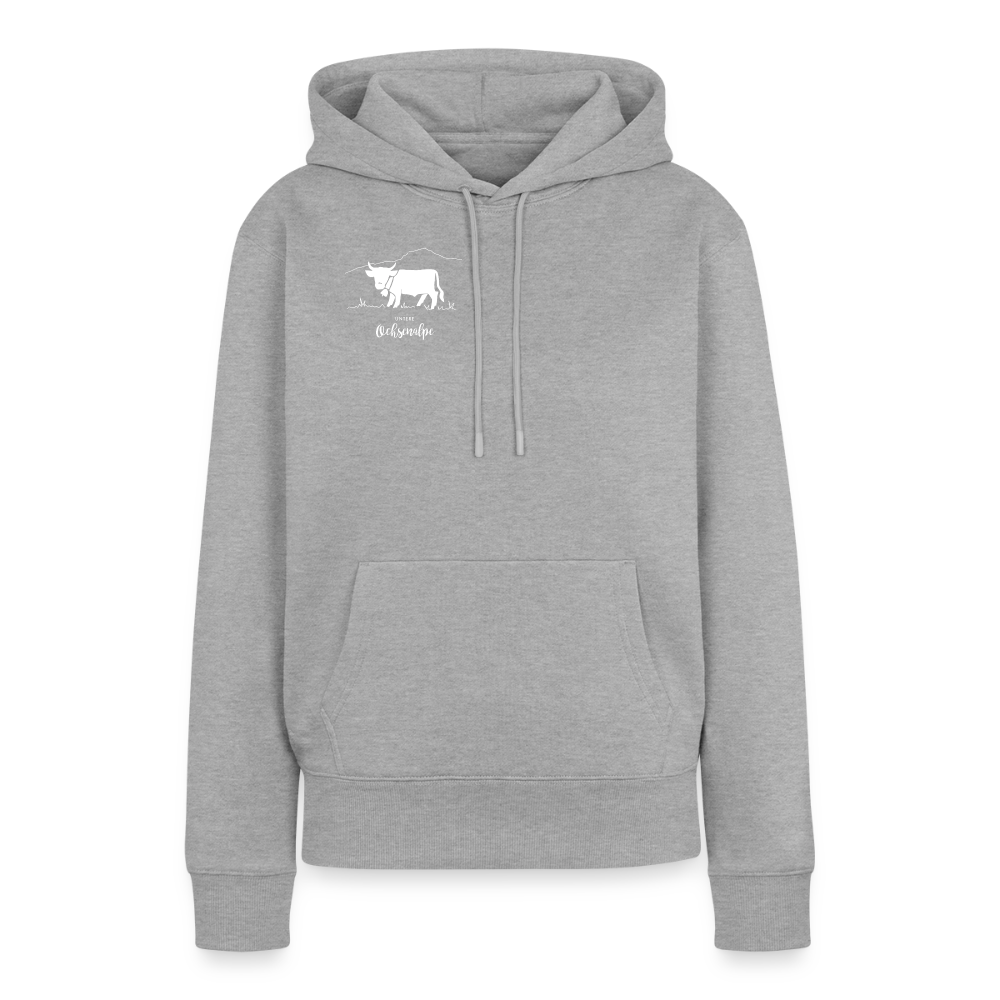 Frauen Premium Hoodie | Untere Ochsenalpe - Grau meliert