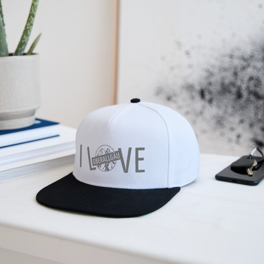 Snapback Cap | I LOVE - Weiß/Schwarz