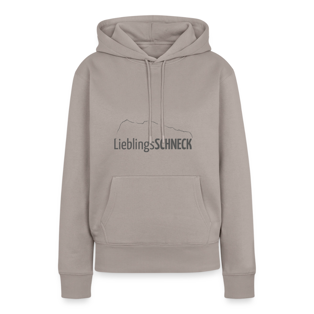 Frauen Premium Hoodie | LieblingsSCHNECK - Taupe