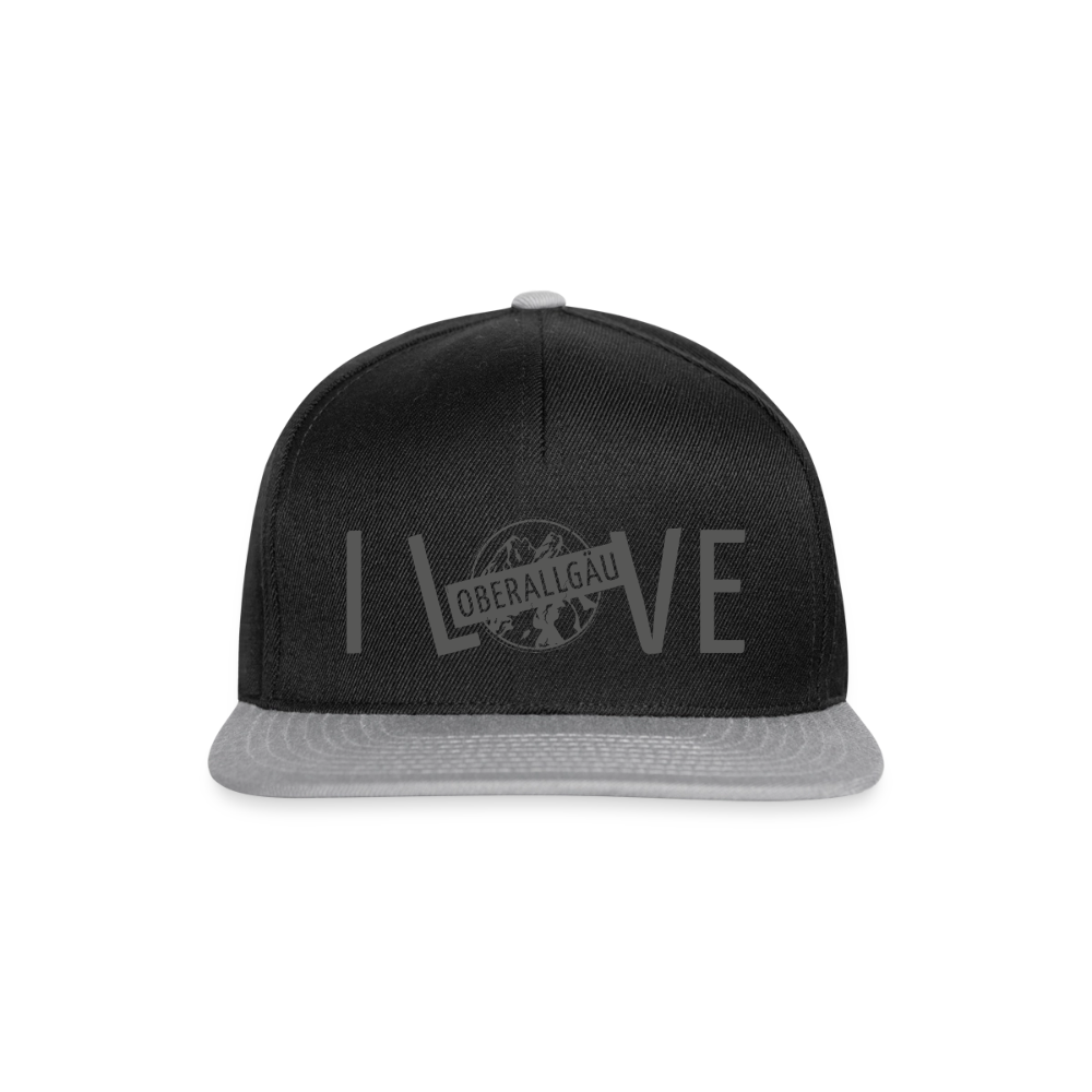 Snapback Cap | I LOVE - Schwarz/Grau