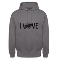 Unisex Hoodie | I LOVE - Mittelgrau