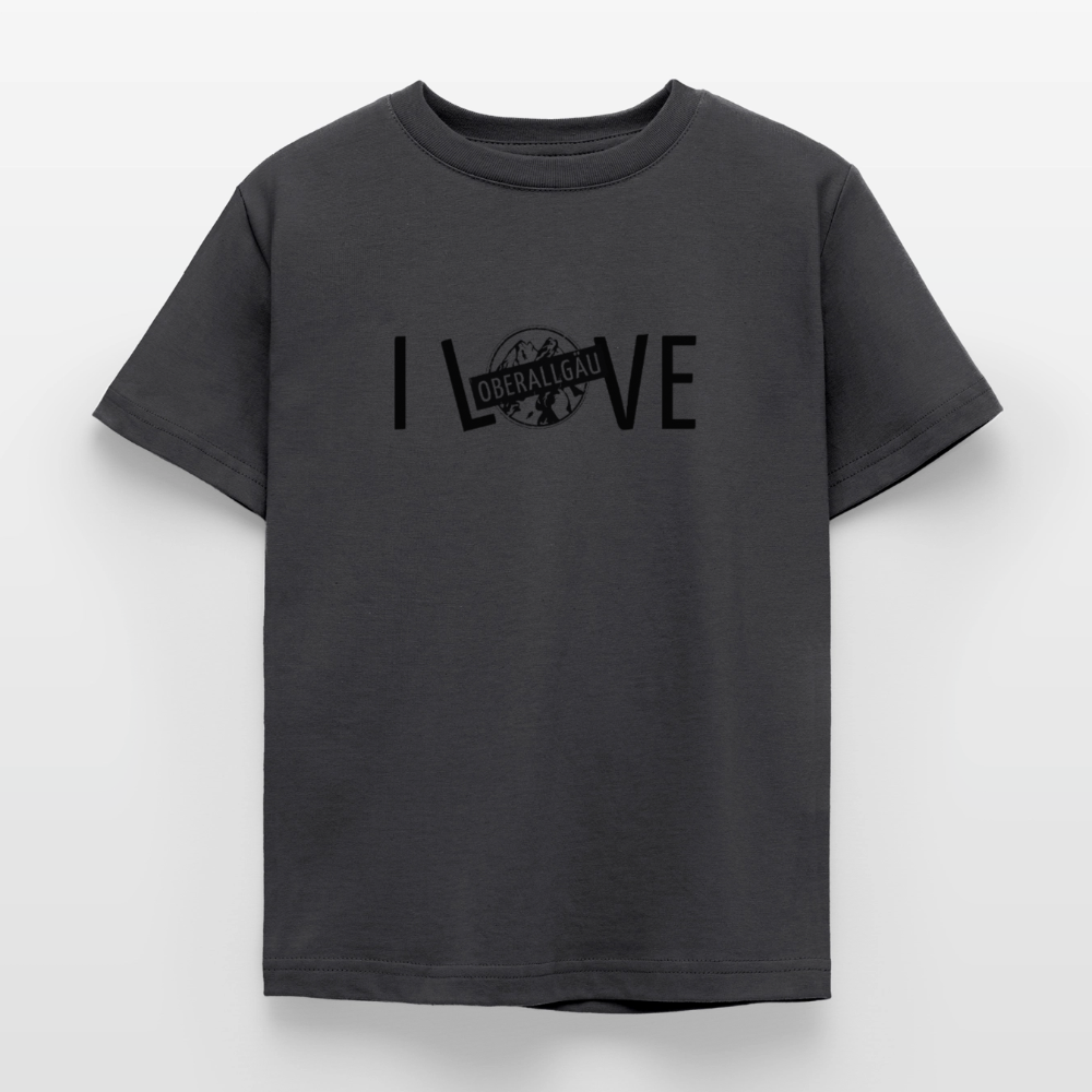 Kinder T-Shirt | I LOVE - Dunkelgrau