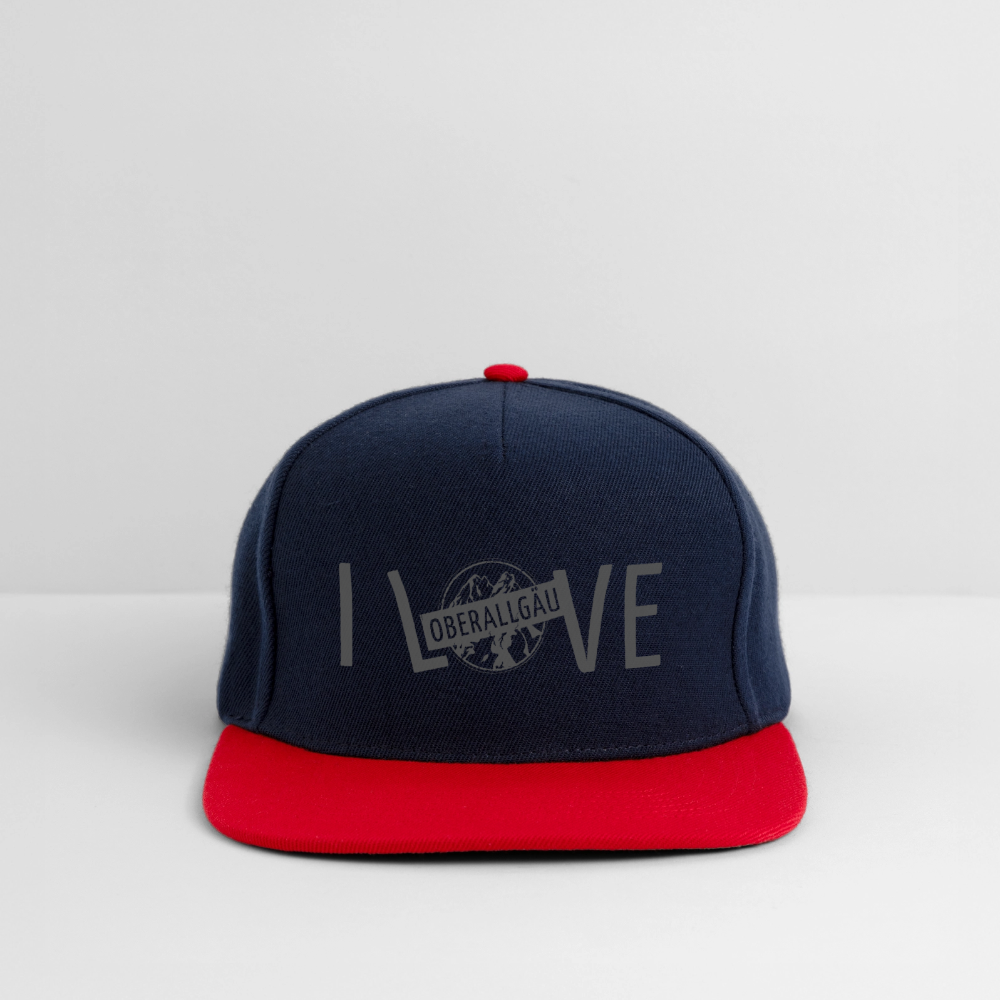 Snapback Cap | I LOVE - Navy/Rot