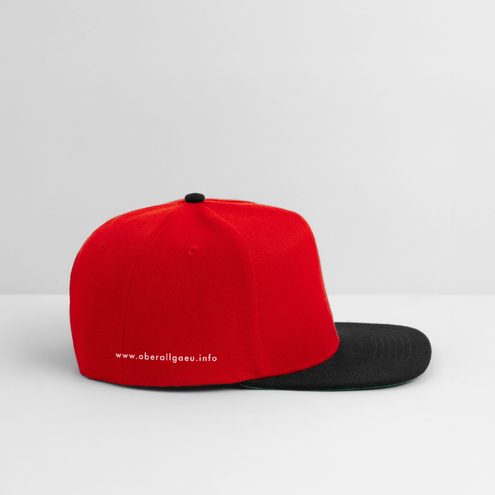 Snapback Cap | Untere Ochsenalpe - Rot/Schwarz