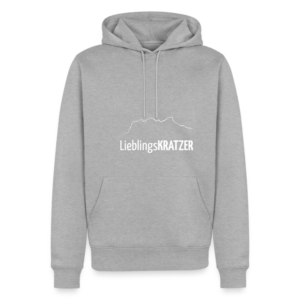 Männer Premium Hoodie | LieblingsKRATZER - Grau meliert