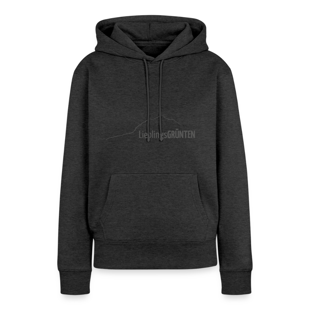 Frauen Premium Hoodie | LieblingsGRÜNTEN - Anthrazit meliert