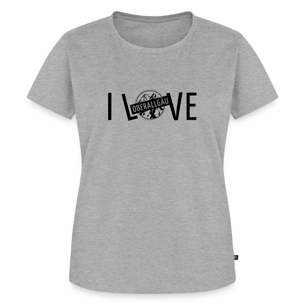 Frauen Premium T-Shirt | I LOVE - Grau meliert