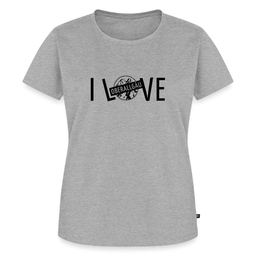 Frauen Premium T-Shirt | I LOVE - Grau meliert