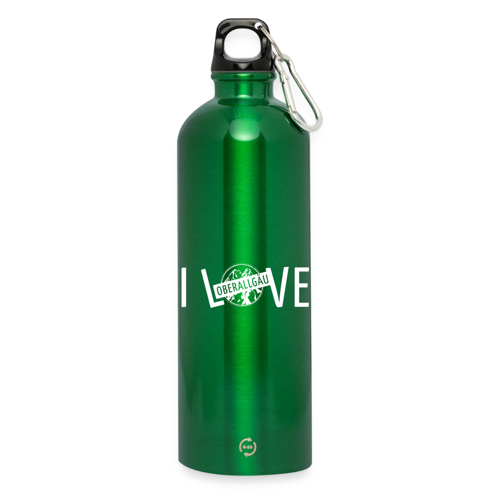 Trinkflasche mit Karabiner 750 ml | I LOVE - Kelly Green