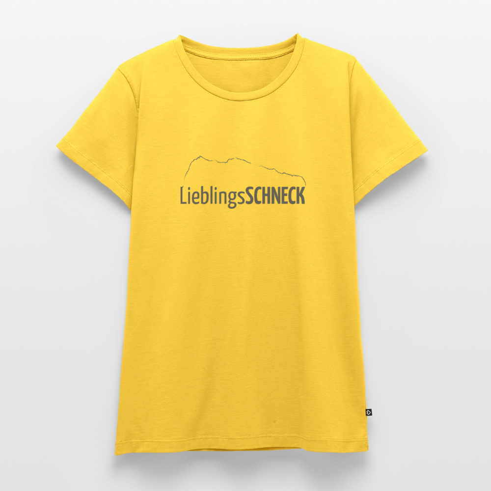 Frauen Premium T-Shirt | LieblingsSCHNECK - Sonnengelb