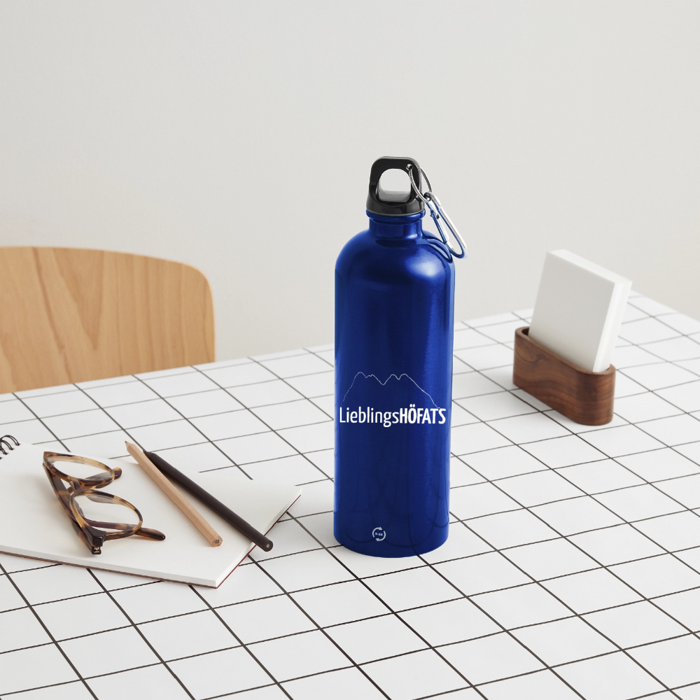 Trinkflasche mit Karabiner 750 ml | LieblingsHÖFATS - Königsblau