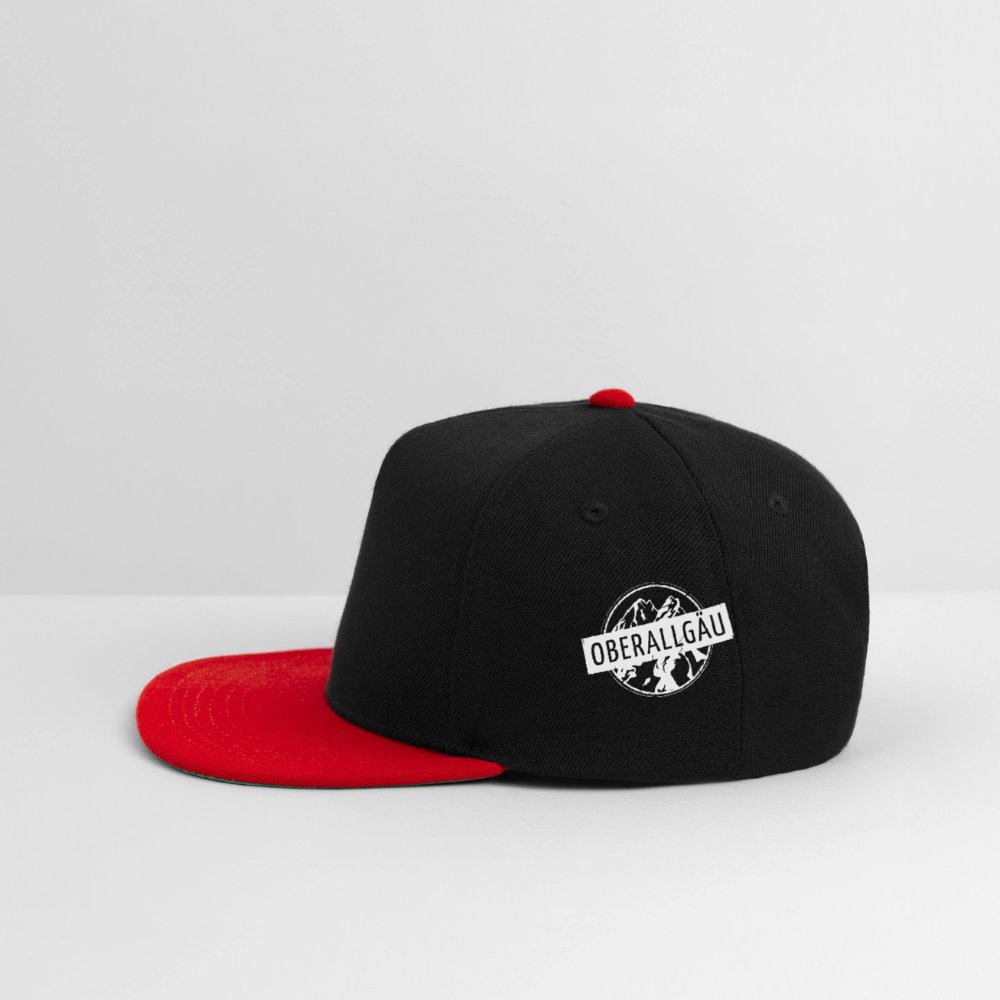 Snapback Cap | Untere Ochsenalpe - Schwarz/Rot