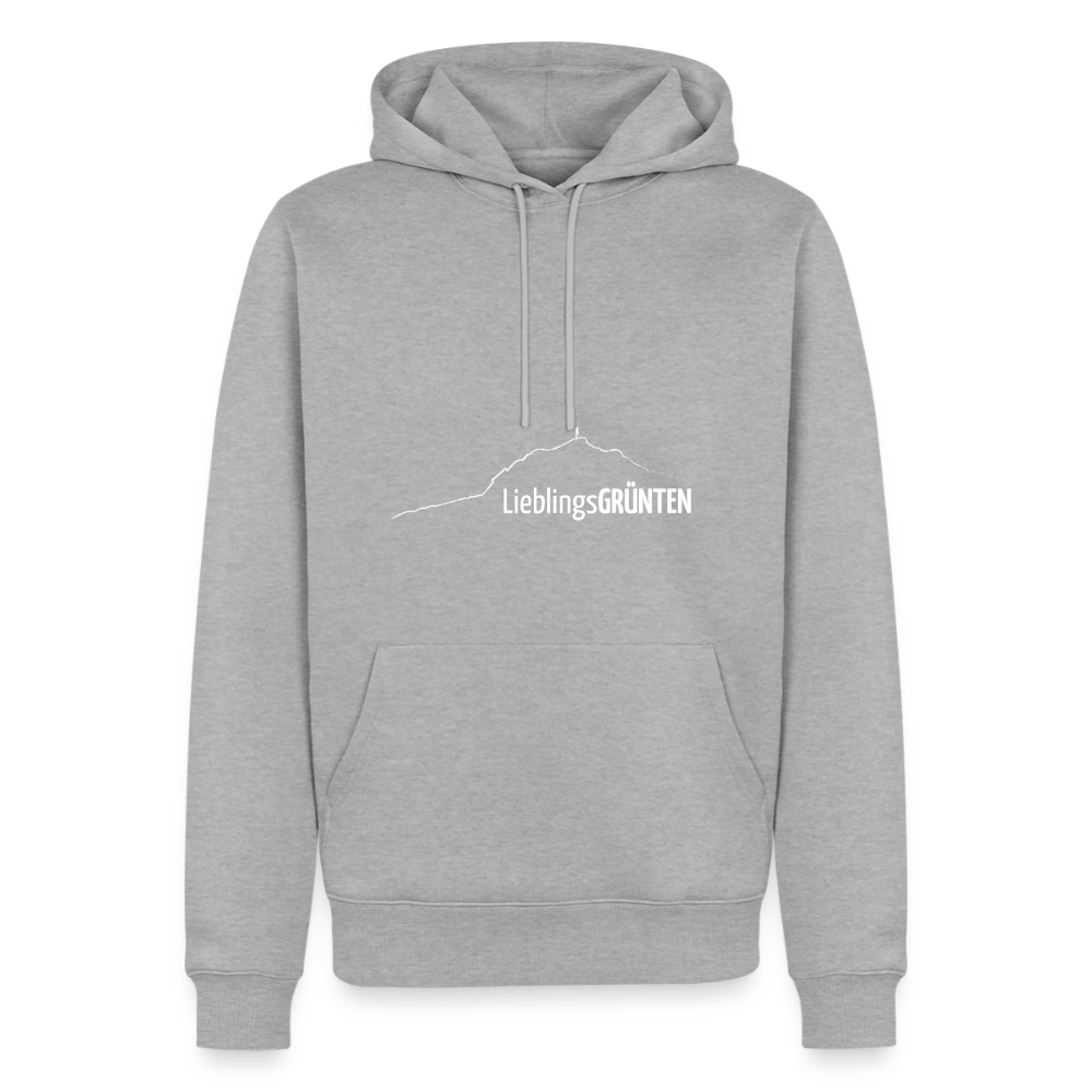 Männer Premium Hoodie | LieblingsGRÜNTEN - Grau meliert