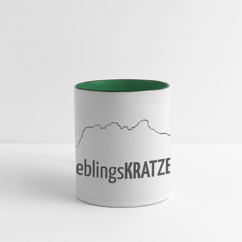 Panoramatasse | LieblingsKRATZER - Weiß/Dunkelgrün