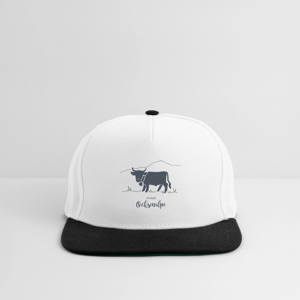 Snapback Cap | Untere Ochsenalpe - Weiß/Schwarz