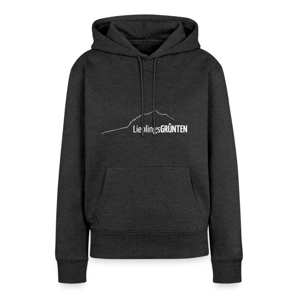 Frauen Premium Hoodie | LieblingsGRÜNTEN - Anthrazit meliert