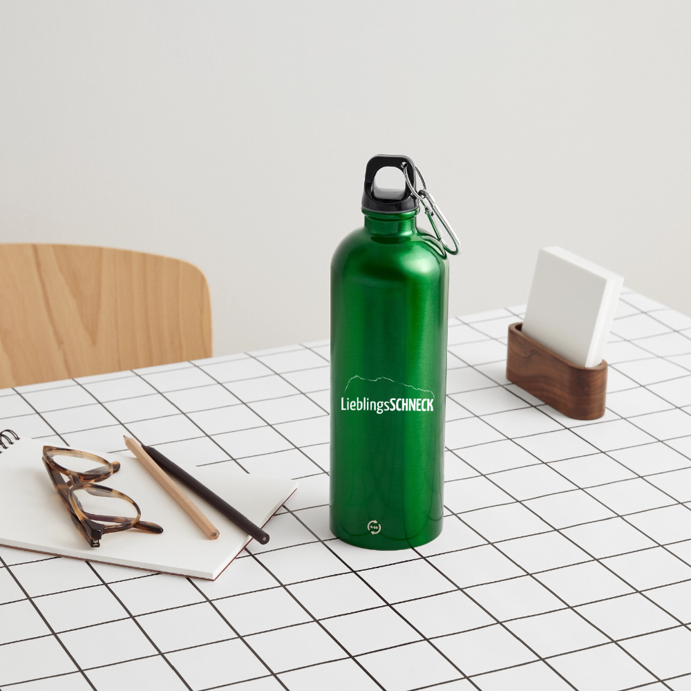 Trinkflasche mit Karabiner 750 ml | LieblingsSCHNECK - Kelly Green