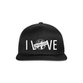 Snapback Cap | I LOVE - Schwarz/Schwarz