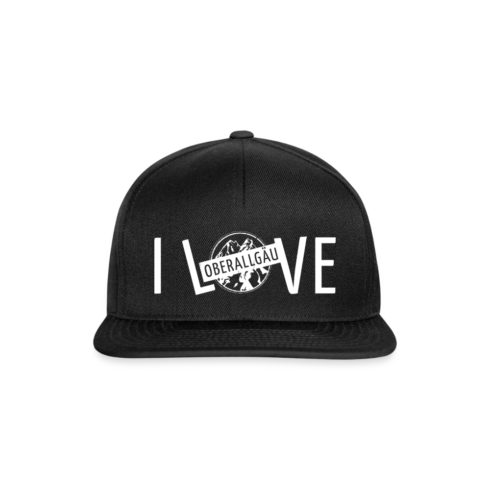 Snapback Cap | I LOVE - Schwarz/Schwarz