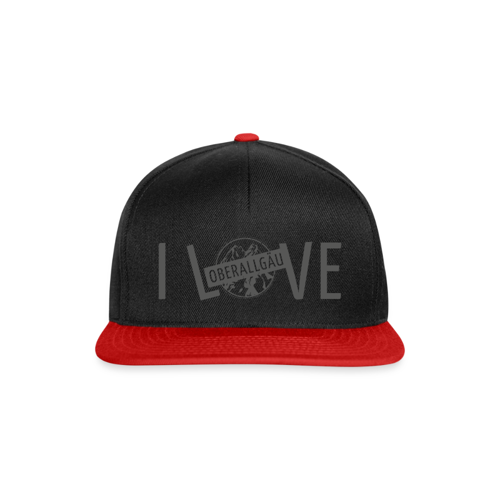 Snapback Cap | I LOVE - Schwarz/Rot