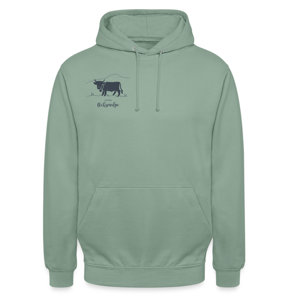 Unisex Hoodie | Untere Ochsenalpe - Graugrün