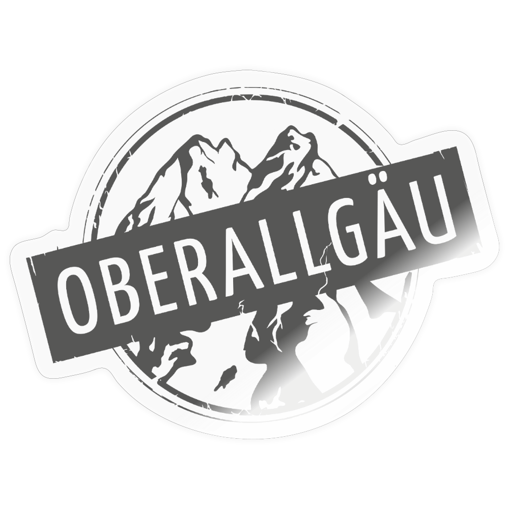 Sticker Größe S (10 x 10 cm) | OBERALLGÄU - Transparent glänzend
