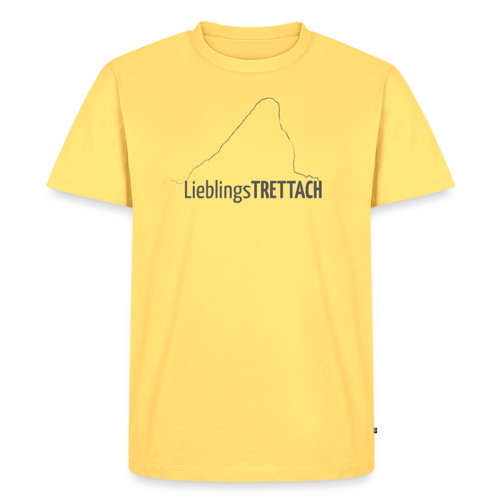 Männer Premium T-Shirt | LieblingsTRETTACH - Pastellgelb