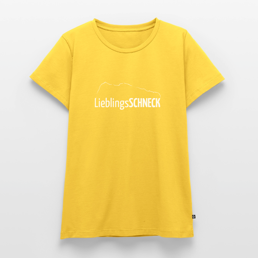 Frauen Premium T-Shirt | LieblingsSCHNECK - Sonnengelb