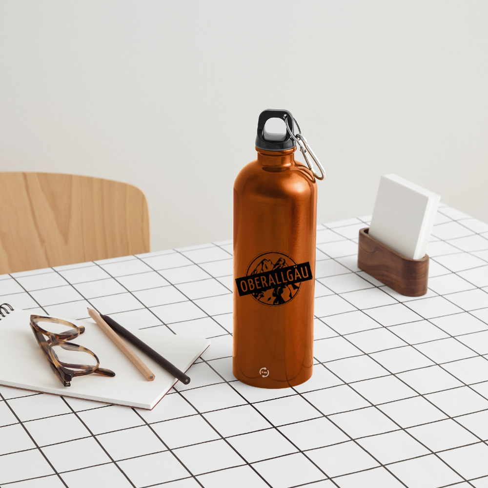 Trinkflasche mit Karabiner 750 ml | OBERALLGÄU - Orange