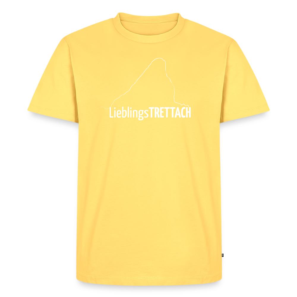 Männer Premium T-Shirt | LieblingsTRETTACH - Pastellgelb