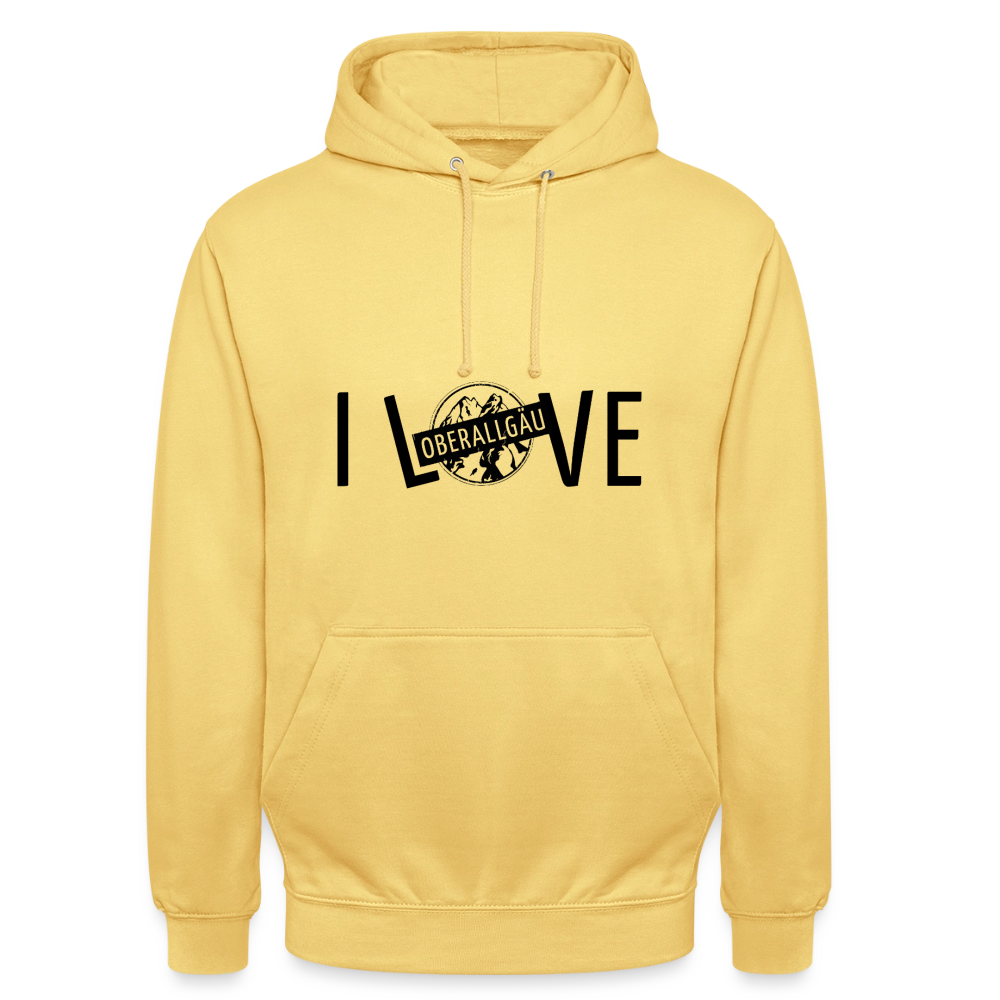 Unisex Hoodie | I LOVE - Zitronengelb