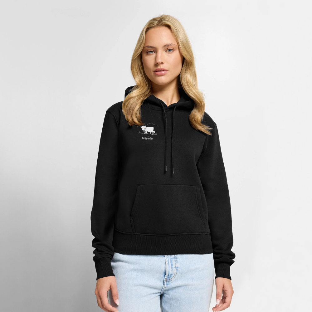 Frauen Premium Hoodie | Untere Ochsenalpe - Schwarz