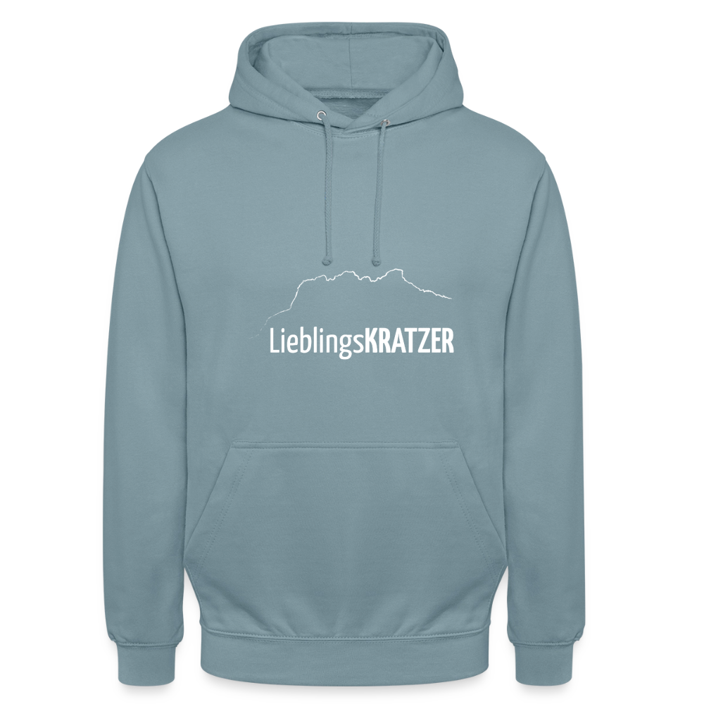 Unisex Hoodie | LieblingsKRATZER - Nebelblau