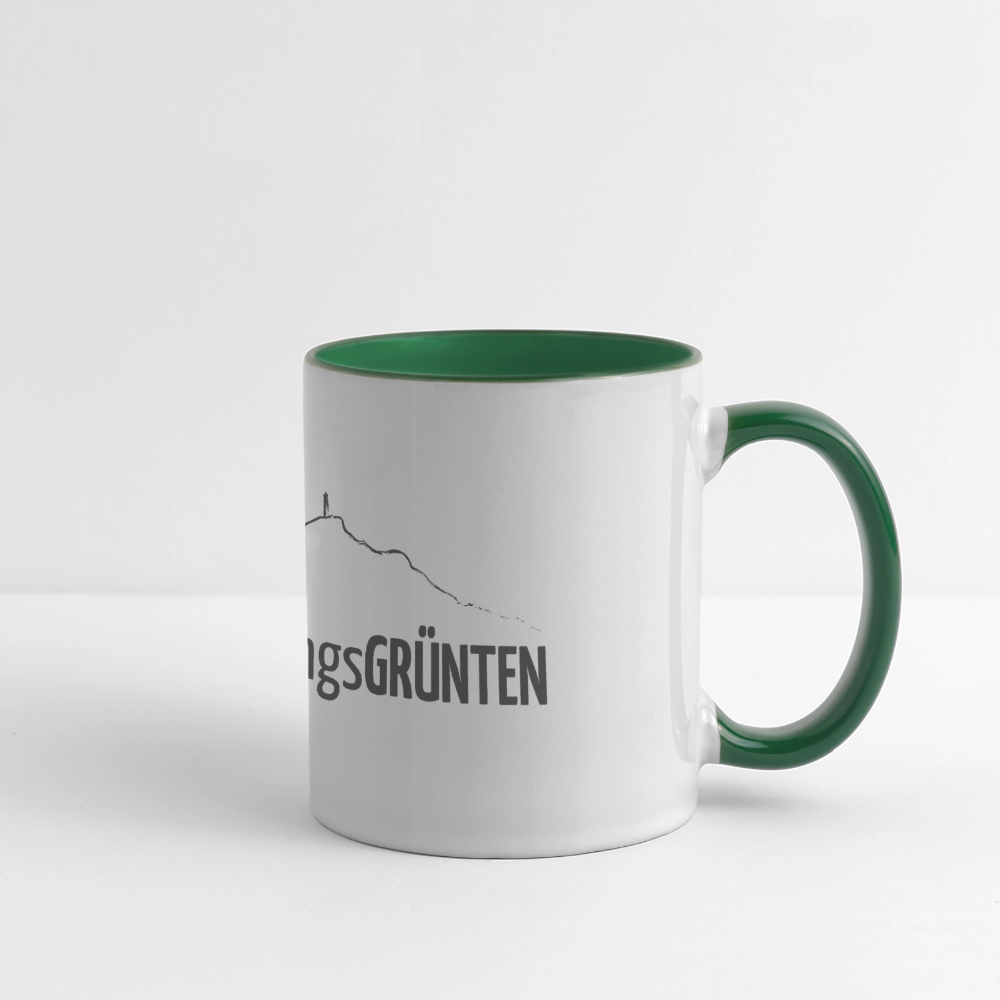 Panoramatasse | LieblingsGRÜNTEN - Weiß/Dunkelgrün