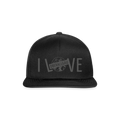 Snapback Cap | I LOVE - Schwarz/Schwarz