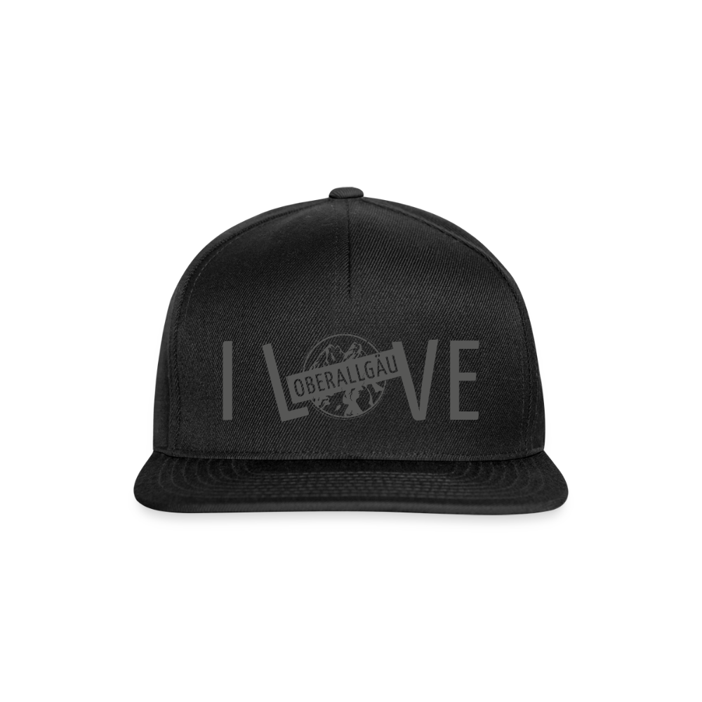 Snapback Cap | I LOVE - Schwarz/Schwarz