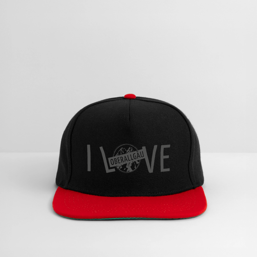 Snapback Cap | I LOVE - Schwarz/Rot