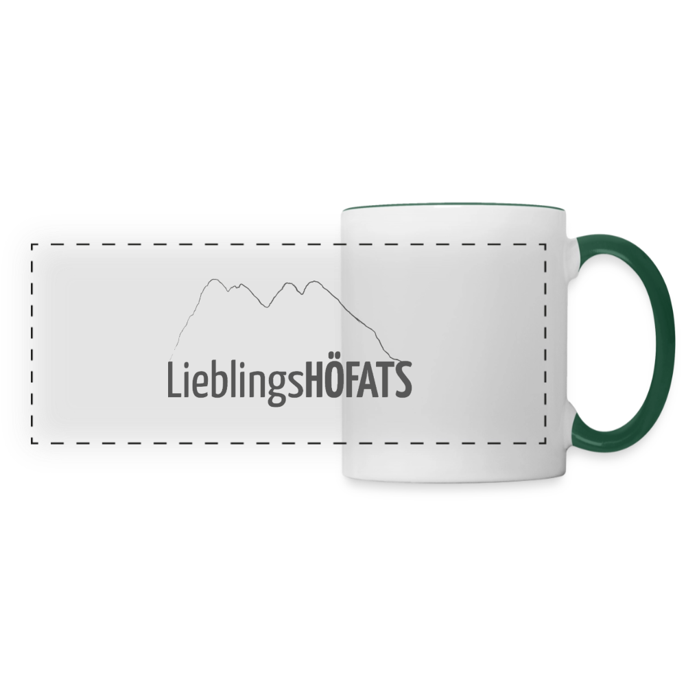 Panoramatasse | LieblingsHÖFATS - Weiß/Dunkelgrün
